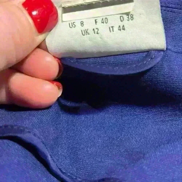 AKRIS Punto Women’s Soft Knit Blazer Size US 8 Purple Blue Stretch Comfort - Picture 7 of 8